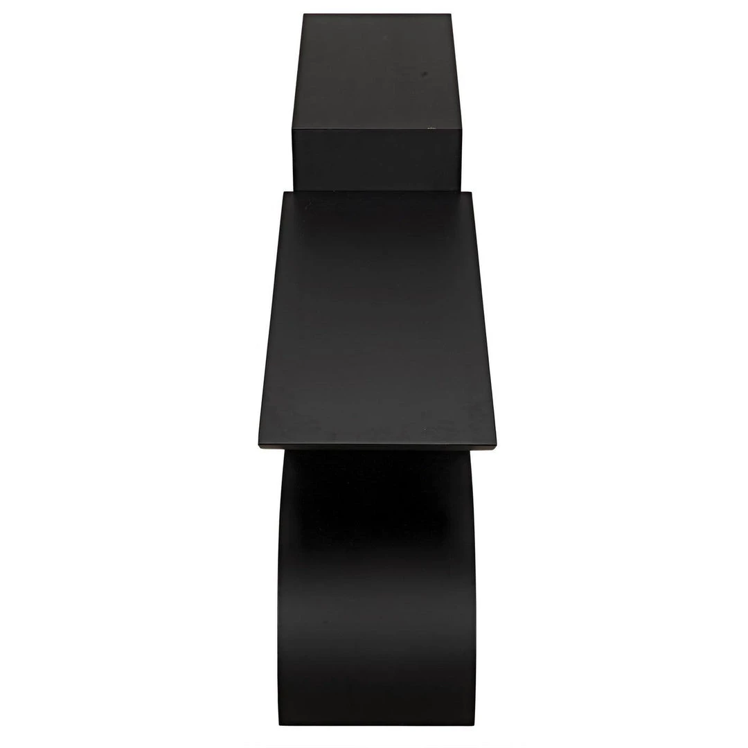 Noir Furniture Noir Shiba Console, Black Steel Accent Tables