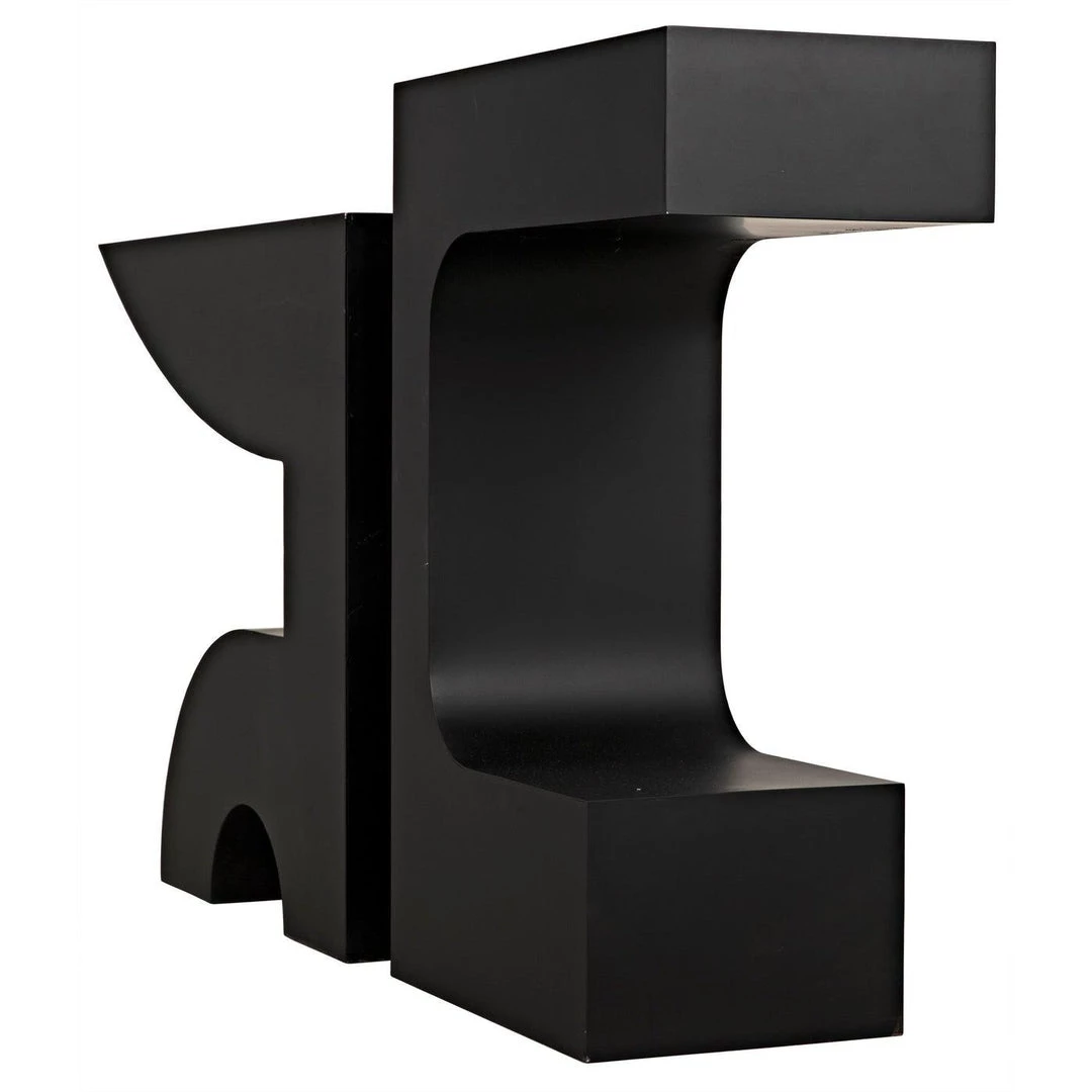 Noir Furniture Noir Shiba Console, Black Steel Accent Tables