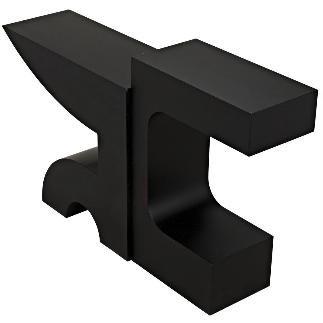 Noir Furniture Noir Shiba Console, Black Steel Accent Tables
