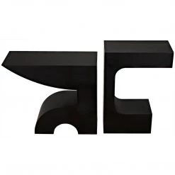 Noir Furniture Noir Shiba Console, Black Steel Accent Tables