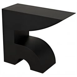 Noir Furniture Noir Shiba Console, Black Steel Accent Tables