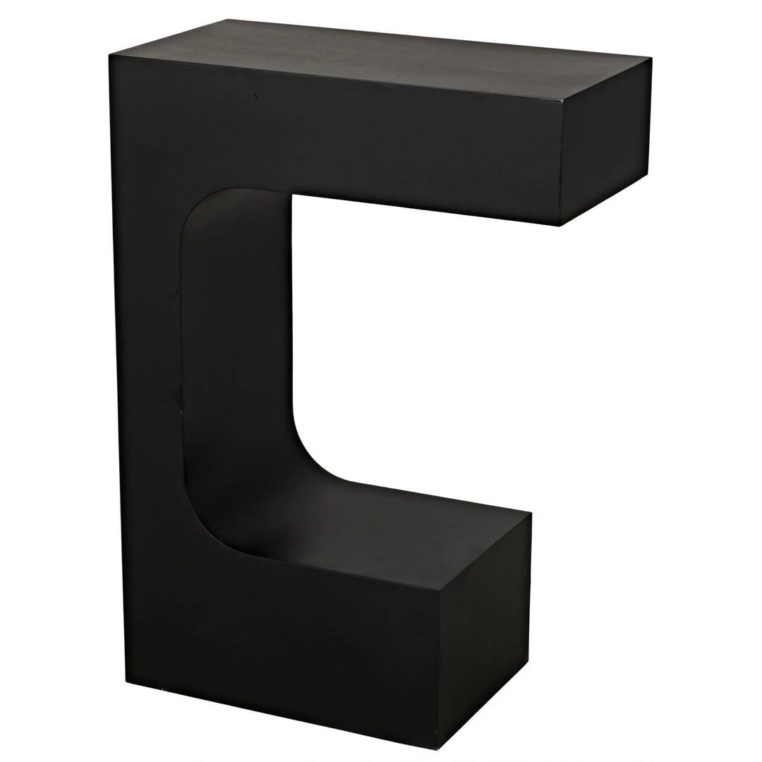 Noir Furniture Noir Shiba Console, Black Steel Accent Tables