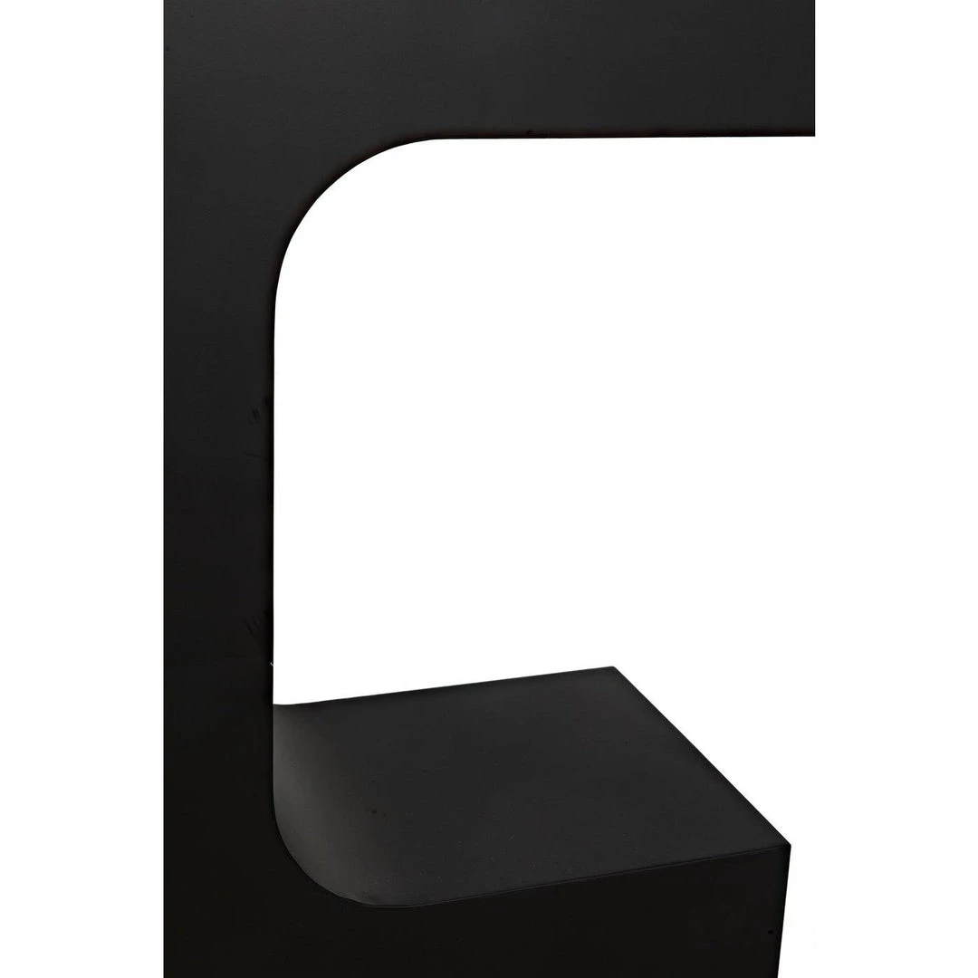 Noir Furniture Noir Shiba Console, Black Steel Accent Tables