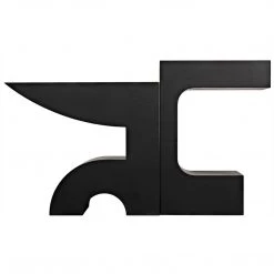 Noir Furniture Noir Shiba Console, Black Steel Accent Tables