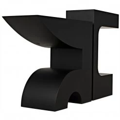 Noir Furniture Noir Shiba Console, Black Steel Accent Tables