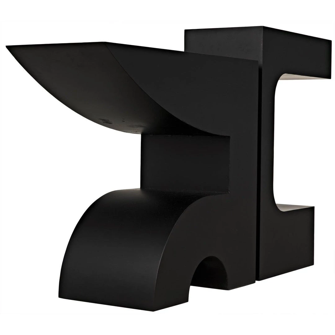 Noir Furniture Noir Shiba Console, Black Steel Accent Tables