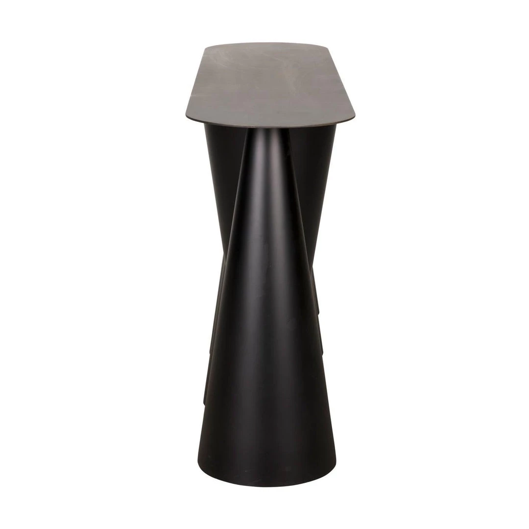 Noir Furniture Accent Tables Noir Salt And Pepper Console, Black Steel