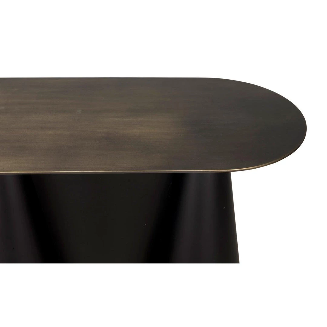 Noir Furniture Accent Tables Noir Salt And Pepper Console, Black Steel