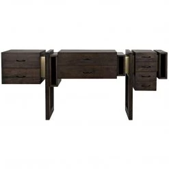 Noir Furniture Buffets Noir Midlake Sideboard, Ebony Walnut