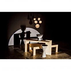 Noir Furniture Noir Hammond Console, Distressed Mindi Accent Tables