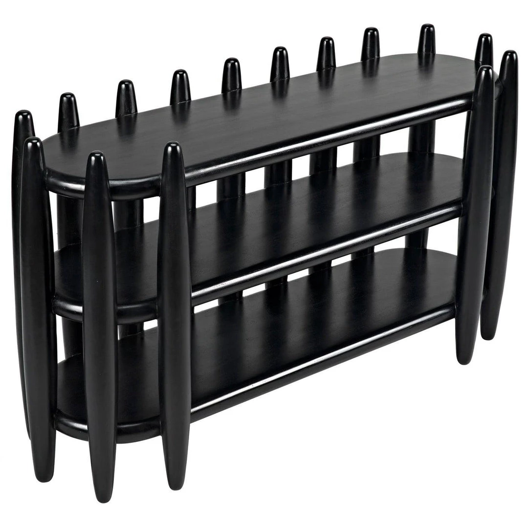 Noir Furniture Noir Exile Console, Hand Rubbed Black