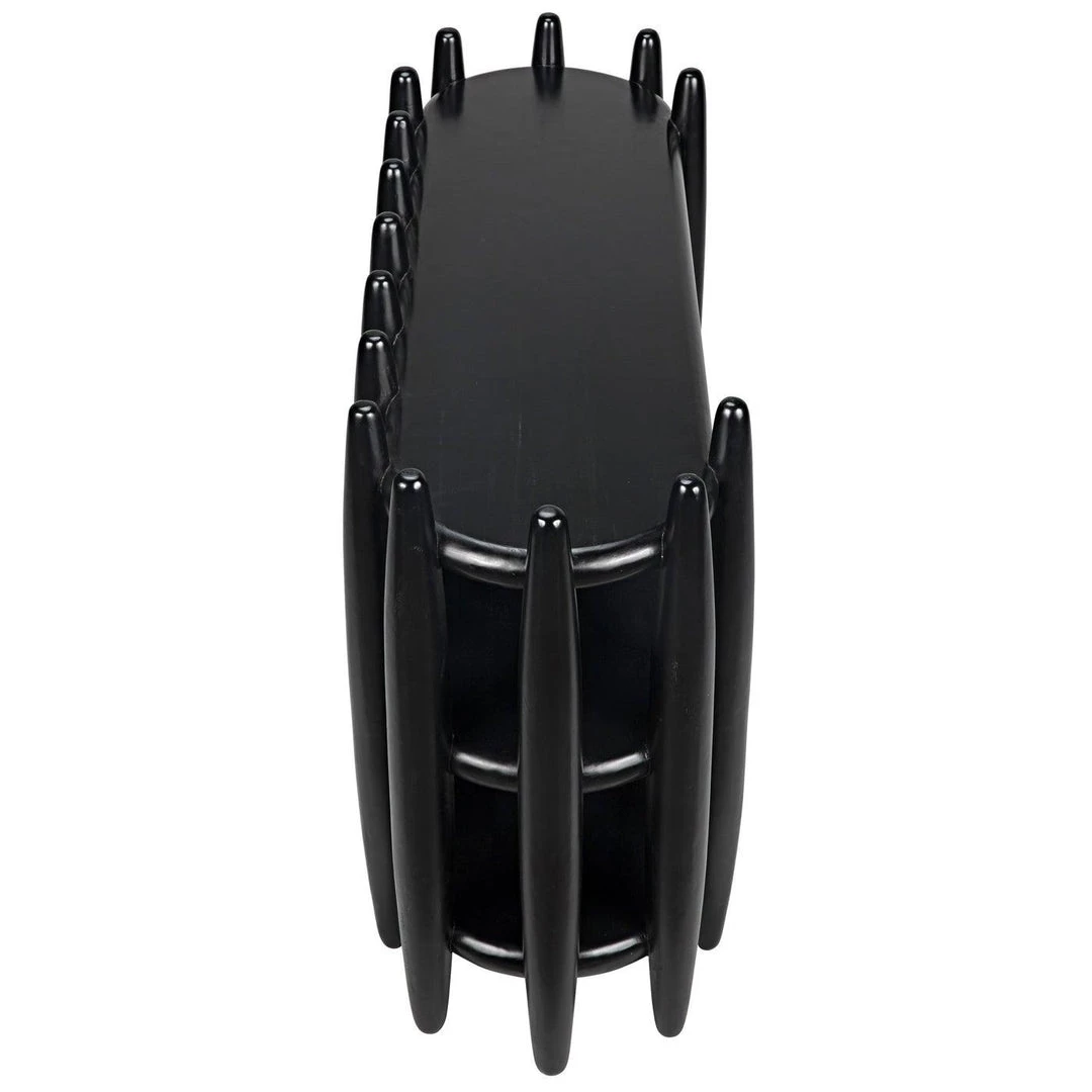 Noir Furniture Noir Exile Console, Hand Rubbed Black