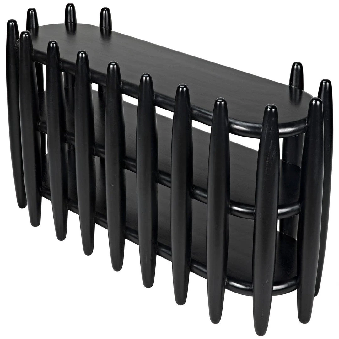 Noir Furniture Noir Exile Console, Hand Rubbed Black