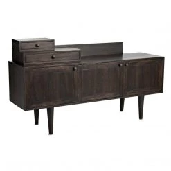 Noir Furniture Noir Hermes Sideboard, Ebony Walnut