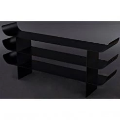Noir Furniture Consoles Noir Kyoto Console, Black Metal