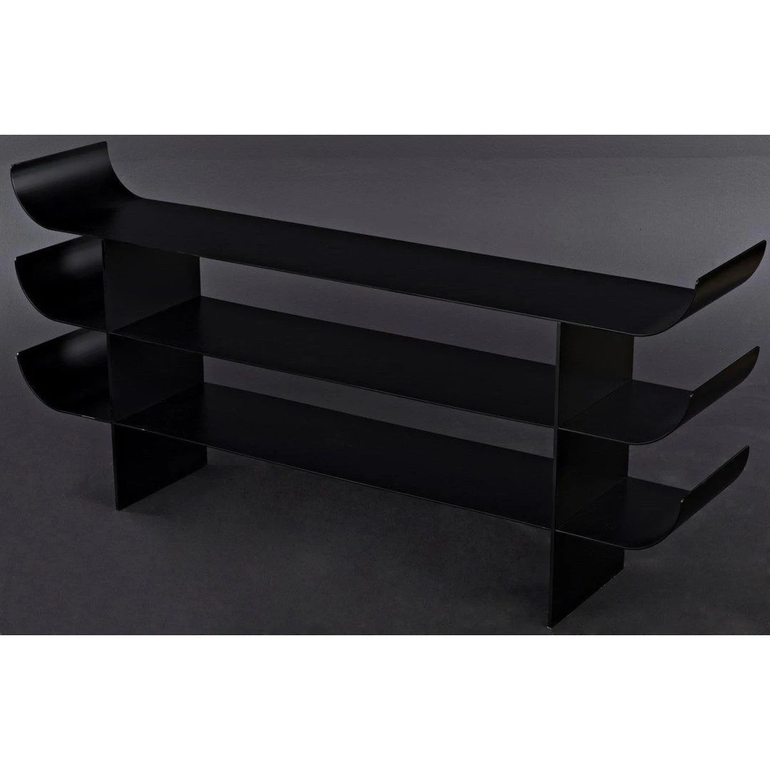 Noir Furniture Consoles Noir Kyoto Console, Black Metal