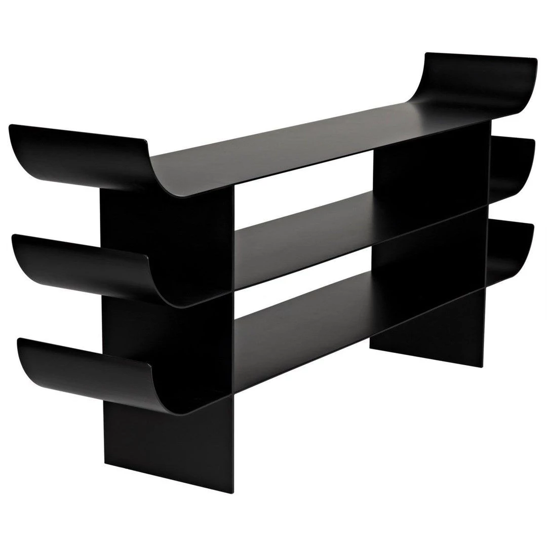Noir Furniture Consoles Noir Kyoto Console, Black Metal