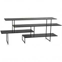 Noir Furniture Noir Metro Console, Black Steel