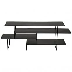 Noir Furniture Noir Metro Console, Black Steel
