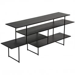 Noir Furniture Noir Metro Console, Black Steel
