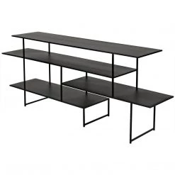 Noir Furniture Noir Metro Console, Black Steel