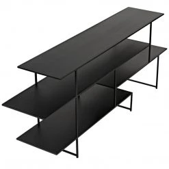 Noir Furniture Noir Metro Console, Black Steel