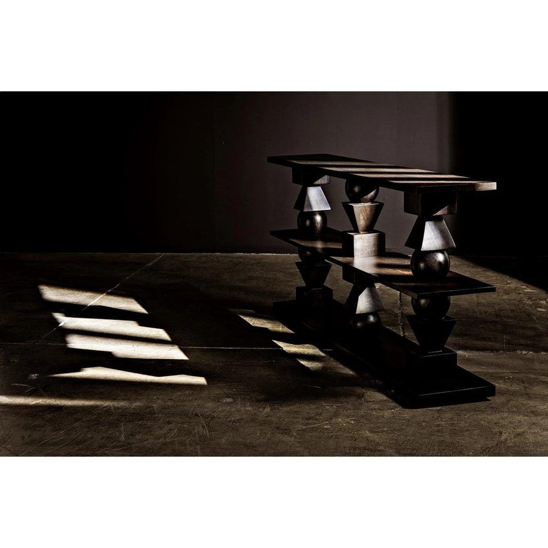 Noir Furniture Noir Lyra Console, Ebony Walnut