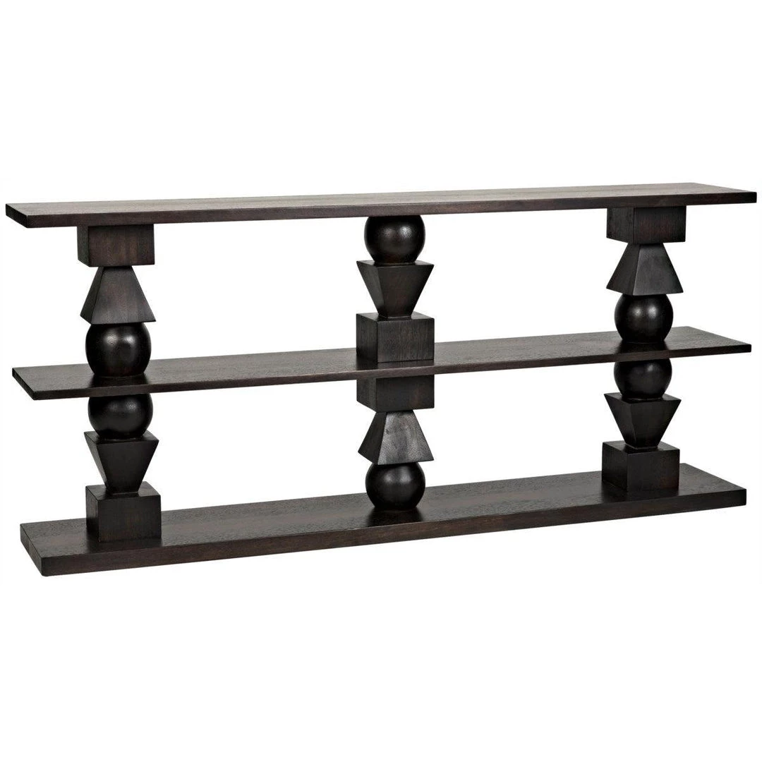 Noir Furniture Noir Lyra Console, Ebony Walnut