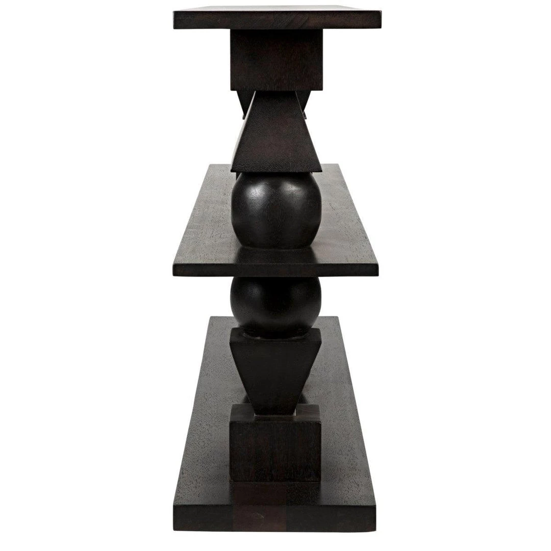 Noir Furniture Noir Lyra Console, Ebony Walnut