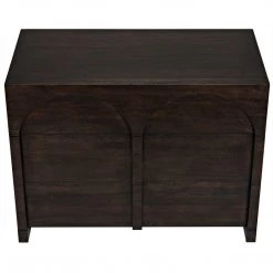 Noir Furniture Buffets Noir Verne Sideboard, Ebony Walnut