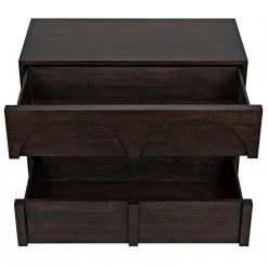 Noir Furniture Buffets Noir Verne Sideboard, Ebony Walnut