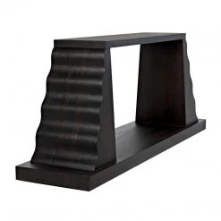 Noir Furniture Accent Tables Noir Aurora Console, Ebony Walnut