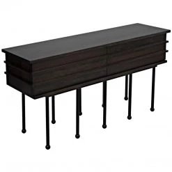 Noir Furniture Noir Oliver Console, Ebony Walnut