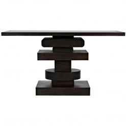 Noir Furniture Noir Solange Console, Ebony Walnut