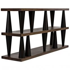 Noir Furniture Noir Mood Console, Ebony/Dark Walnut