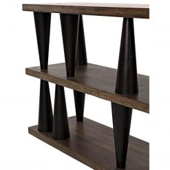Noir Furniture Noir Mood Console, Ebony/Dark Walnut