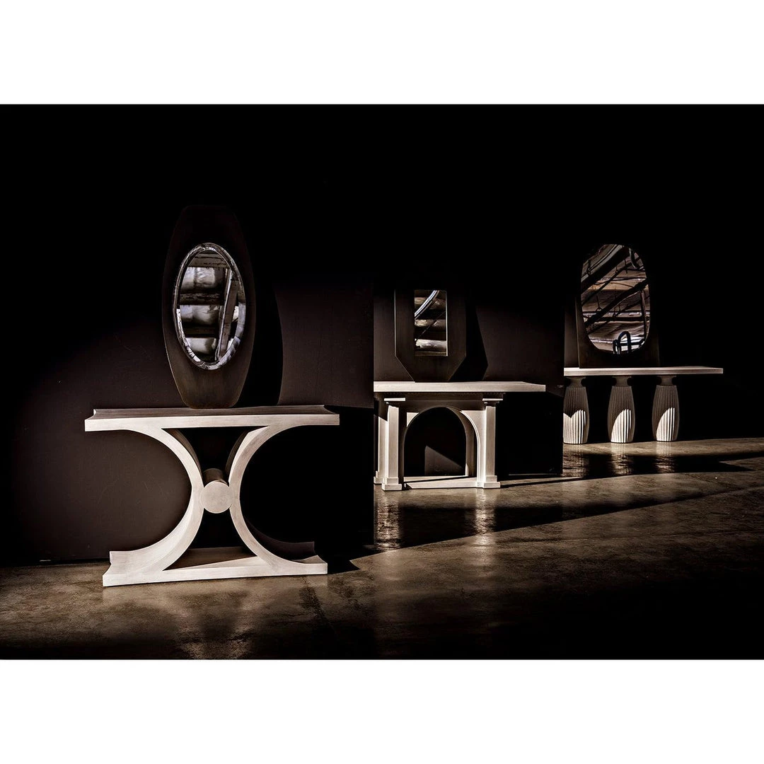 Noir Furniture Noir Parcival Console, White Wash Accent Tables