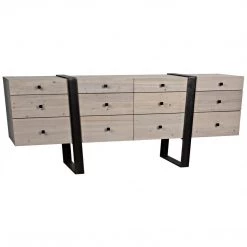 Noir Furniture Noir Mendez Sideboard W/Metal, Bleached Wood