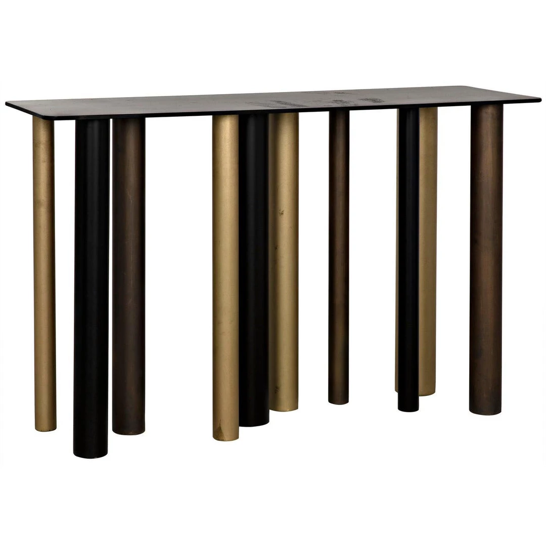 Noir Furniture Noir Tessio Console, Steel