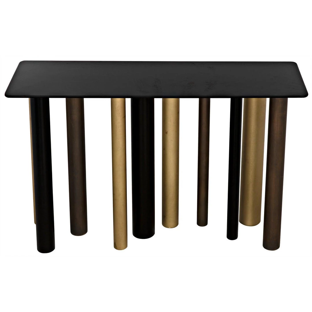 Noir Furniture Noir Tessio Console, Steel