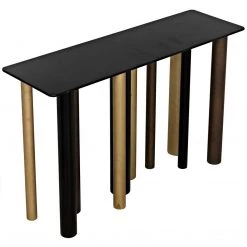 Noir Furniture Noir Tessio Console, Steel