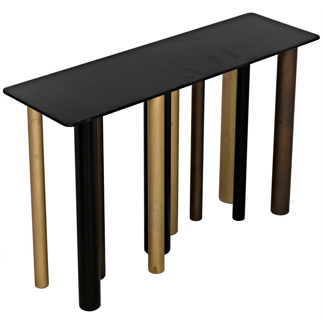 Noir Furniture Noir Tessio Console, Steel