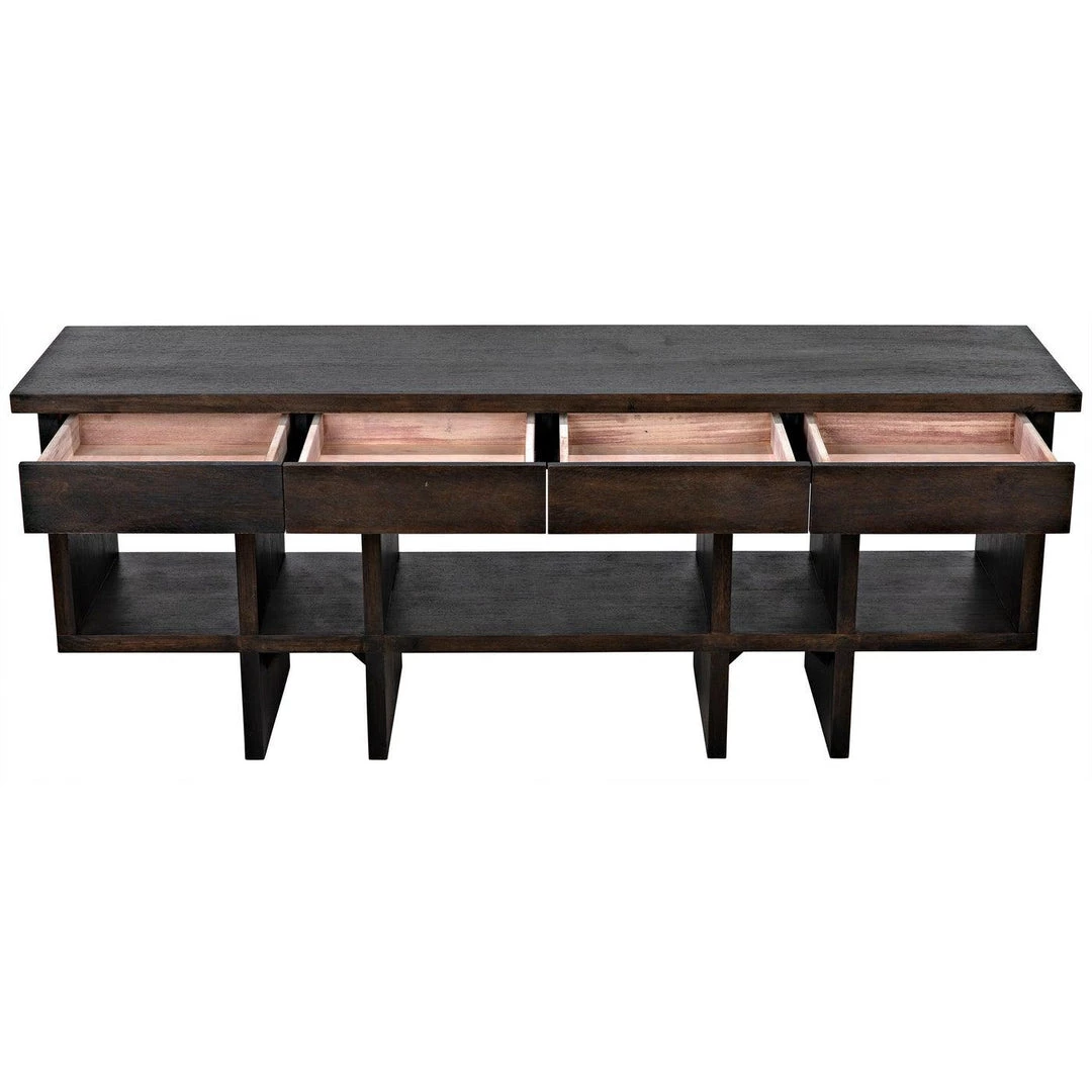 Noir Furniture Noir Kirill Console, Ebony Walnut Sofas