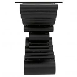 Noir Furniture Accent Tables Noir Paradox Console, Black Steel With Glass Top
