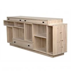 Noir Furniture Buffets Noir Harry Sideboard, Bleached Old Wood