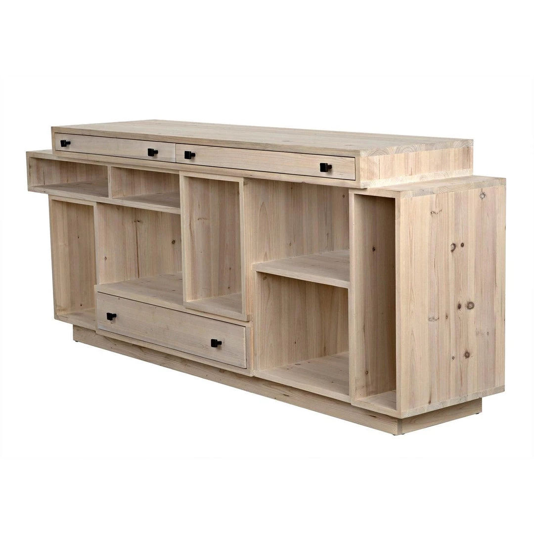 Noir Furniture Buffets Noir Harry Sideboard, Bleached Old Wood