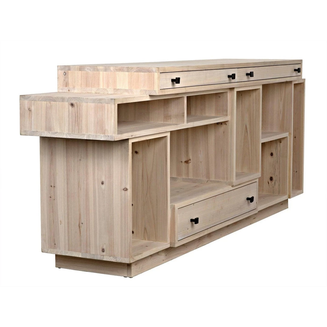 Noir Furniture Buffets Noir Harry Sideboard, Bleached Old Wood