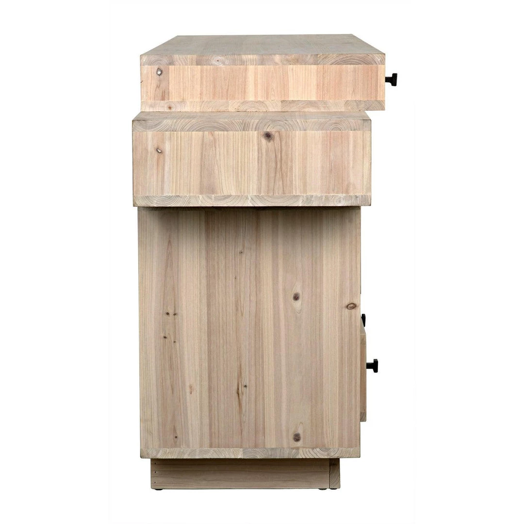 Noir Furniture Buffets Noir Harry Sideboard, Bleached Old Wood