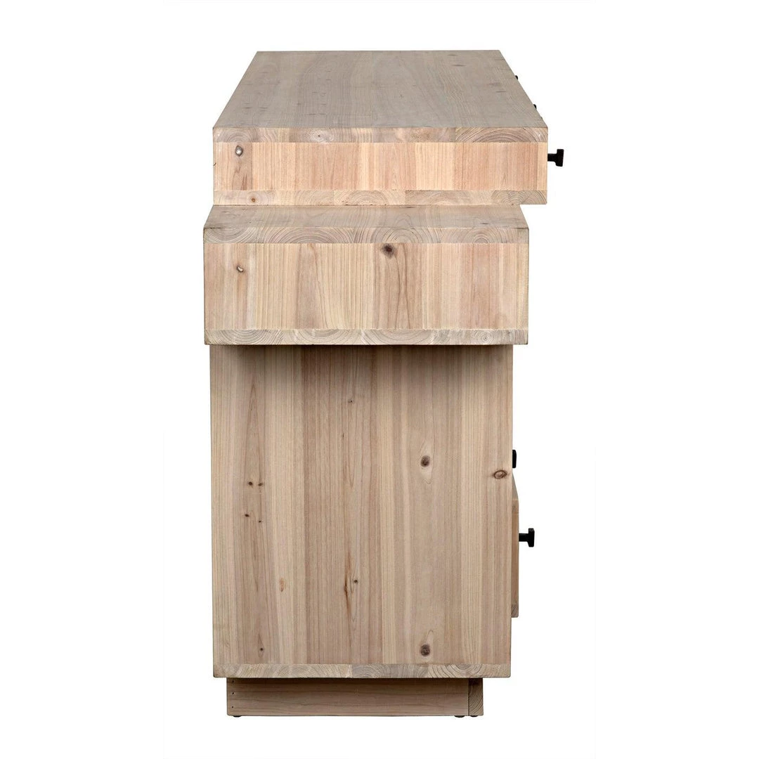 Noir Furniture Buffets Noir Harry Sideboard, Bleached Old Wood