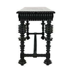 Noir Furniture Noir Portuguese Console, Hand Rubbed Black